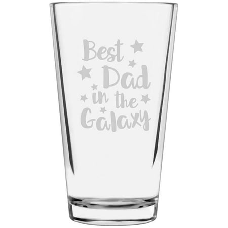 

Best Dad In The Galaxy Father s Day Etched 16oz Libbey Pint Glass