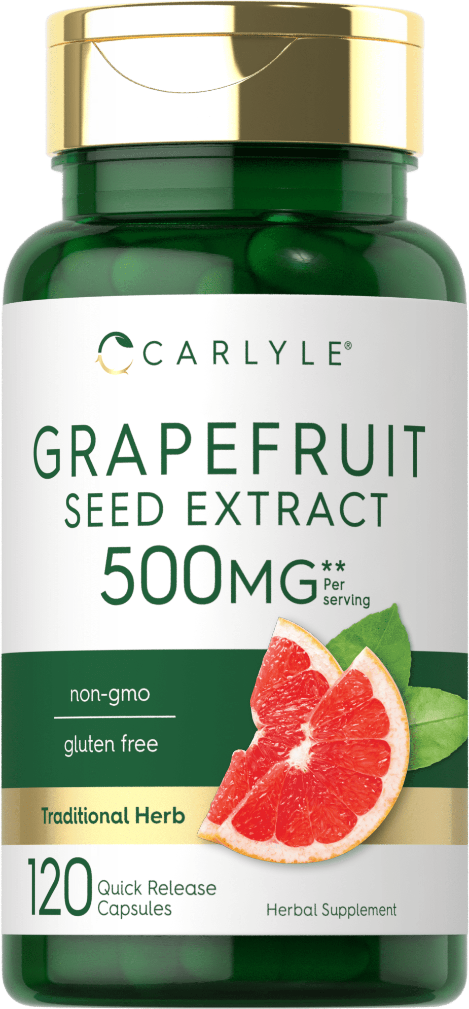 Carlyle Grapefruit Seed Extract 500 mg 120 Capsules ? Maximum Strength, Immune Formula, Non-GMO, Gluten Free