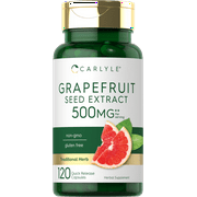 Grapefruit Seed Extract 500 mg | 120 Capsules | Maximum Strength | by Carlyle