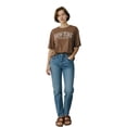 thumbnail image 2 of Ambar Women's New York City Logo Relaxed Fit T-Shirt, Brown,M - US, 2 of 3