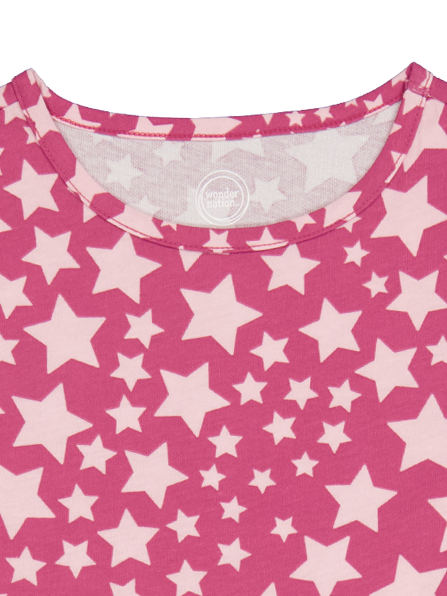 Wonder Nation Girls 2-Pack Short Sleeve Play Dress, Sizes 4-18 & Plus