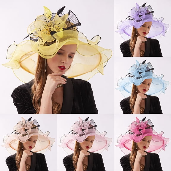 Tea Party Hats Easter Women Fascinator Hat Floral Tea Party Wedding Hat