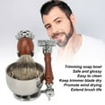thumbnail image 3 of Manual Beard Bowl Kit, Beard Brush Bowl Kit Storage Complete Keep Dry  For Men For Home, 3 of 8