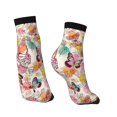 thumbnail image 4 of Bingfone Butterflies And Roses Design Patterned Men'S Women'S Casual Cotton Socks, 4 of 9