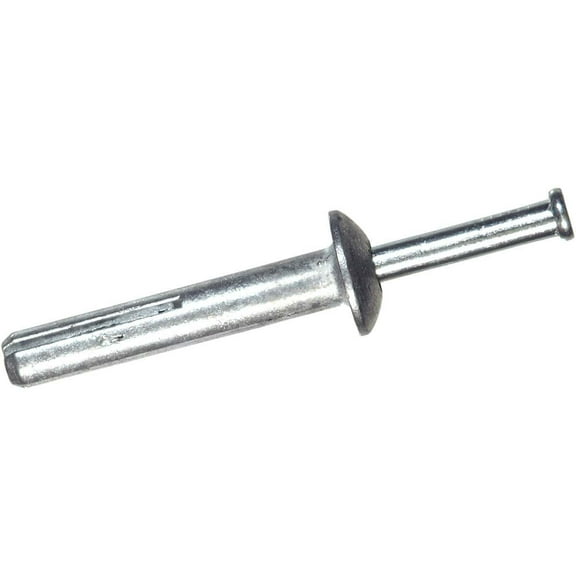 Hillman 1/4 in. D X 1-1/4 in. L Steel Mushroom Head Hammer Drive Anchor 100 pk
