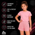thumbnail image 6 of RBX Girls Athletic Shorts - Active Performance Mesh Jersey Gym Shorts Activewear for Outdoor Play, 6 of 7