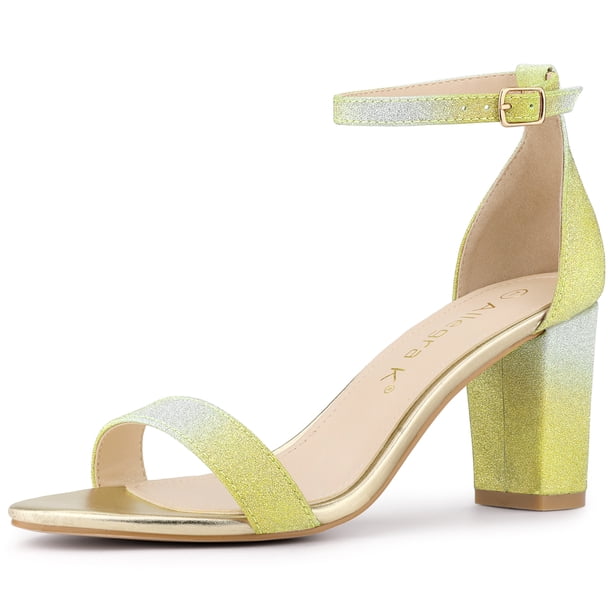 Allegra K Glitter, Sandalia Con Tacón Mujer