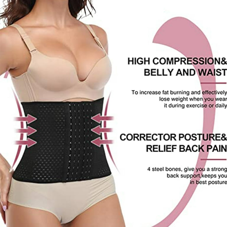 Waist Trainer for Women Lower Belly Fat Hourglass Body Shaper Upgraded  Waist Cincher Shapewear with Steel Bones Extender 