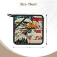 thumbnail image 3 of Sikiie Retro American Eagle Pot Holders Kitchen Insulation Mats Heat Resistant Pot-Holder Oven Anti-Scald Pads for Cooking Baking, 7.1*7.1inch, 3 of 8