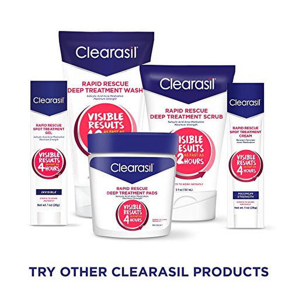 Clearasil Rapid Rescue Deep Treatment Wash, Normal to Oily Skin, 6.78 fl oz (Pack of 6)