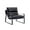 Black - PU, variant on Guyou Modern Faux Leather Upholstered Accent Armchair with Metal Base, Removable Cushion Lounge Single Sofa Chair for Living Room Bedroom, Black