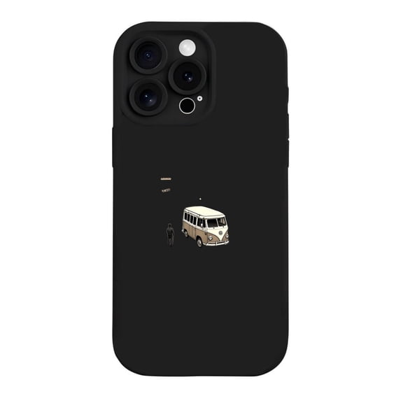 Vintage Van Illustration iPhone 15 Pro Case - Lightweight Yellowing Resistant Adventure-Inspired Design