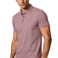 thumbnail image 6 of VgaVtl Short Sleeve Polo for Men Summer Collared Clothing for Men Button Breathable Casual Plain Office, 6 of 7