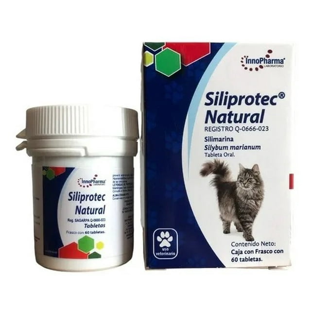 Innopharma Siliprotec Natural 60 Tabs, Silimarina hepatoprotectora para perros y gatos