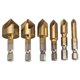 thumbnail image 2 of 6 Stück 5-schneidiger Senkerbohrer, 6 mm Sechskantschaft, 90 Grad, titanbeschichteter Senker, Senkergröße: 6mm, 8mm, 9mm, 12mm, 16mm, 19mm, 2 of 4