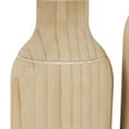 thumbnail image 5 of DecMode 9", 7"H Colorblock Light Brown Wood Vase with Black Bases, Set of 2, 5 of 9