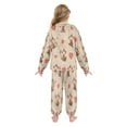 thumbnail image 3 of BZSMCE Unisex Fluffy Pajama Set Monkey Heart Playful Dance Printed, 3 of 8