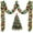 Multicolor, Red and Green, variant on 16.4 ft Christmas Prelit Tinsel Garland with Lights Battery Operated 50 LED Hanging Garland with Light Xmas Foil Garland for Tree Wedding Party Decoration