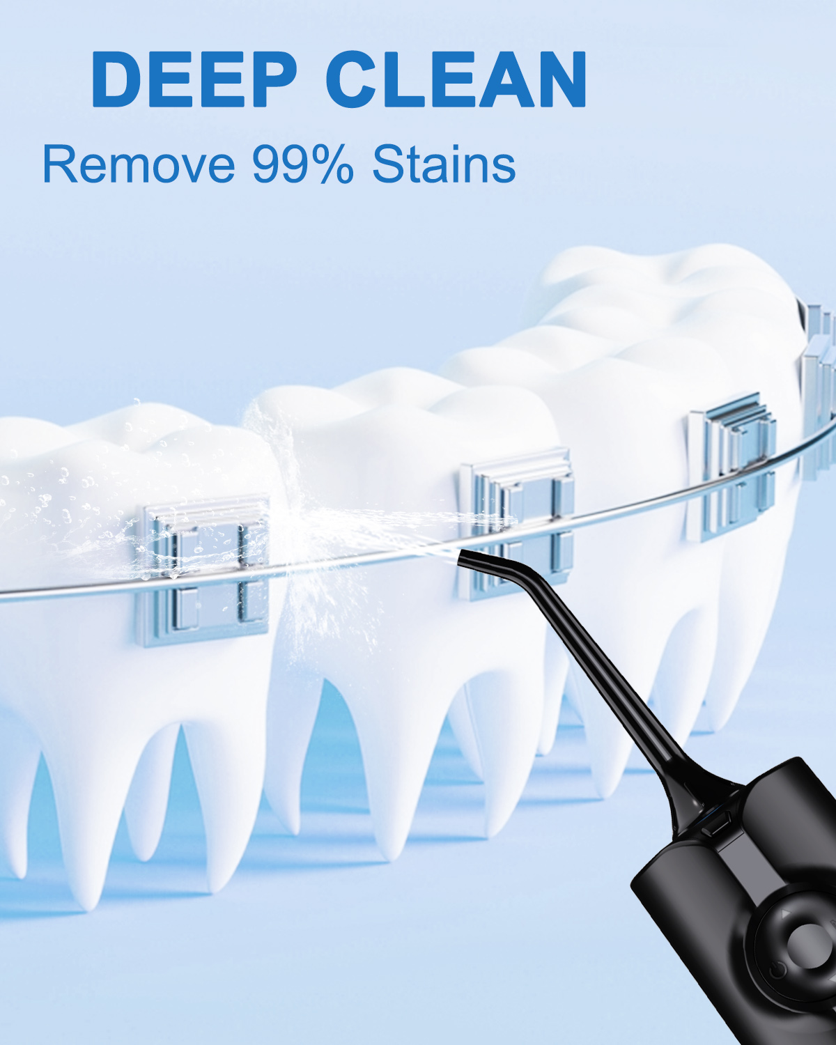 AZSmile Cordless Water Flosser with 8 Jet Tips, Black photo 5