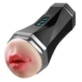 thumbnail image 3 of Masturbadores masculinos de succión automática, bomba de pene, boca simulada, taza de masturbación impermeable con auricular negro, 3 of 8