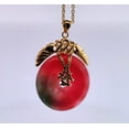 thumbnail image 4 of Red Jade Carnelian Wealth Gold Necklace, 4 of 7