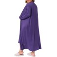 thumbnail image 3 of Conjunto de camisón de dos piezas para mujer Agnes Orinda en tallas grandes con batas, tirantes de espagueti, ropa de dormir suave, pijama de longitud completa 3X púrpura, 3 of 6