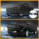 thumbnail image 5 of Funda para auto impermeable para todo clima, protección exterior completa contra el sol y la lluvia, con tiras reflectantes, negra para GMC Sierra, 5 of 7
