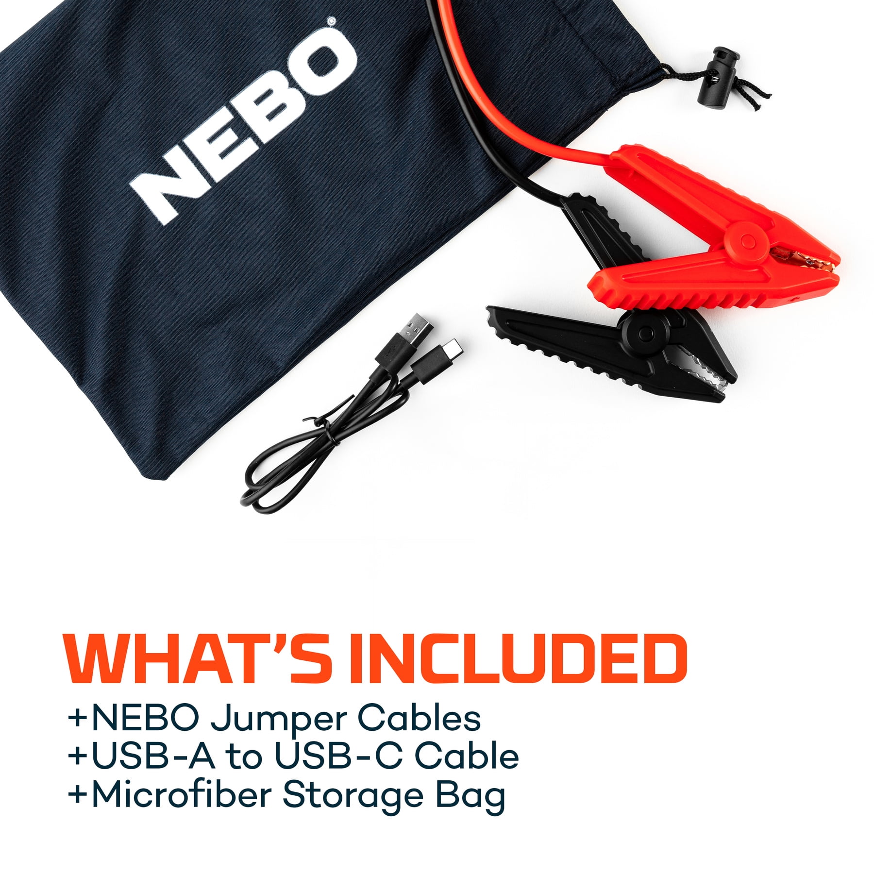 NEBO Assist 1000 Amps Jump Starter with Power Bank and Emergency Light