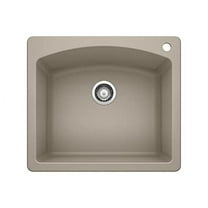 Open Box BLANCO 440211 Truffle Silgranit 25in Rectangle Single Basin Sink