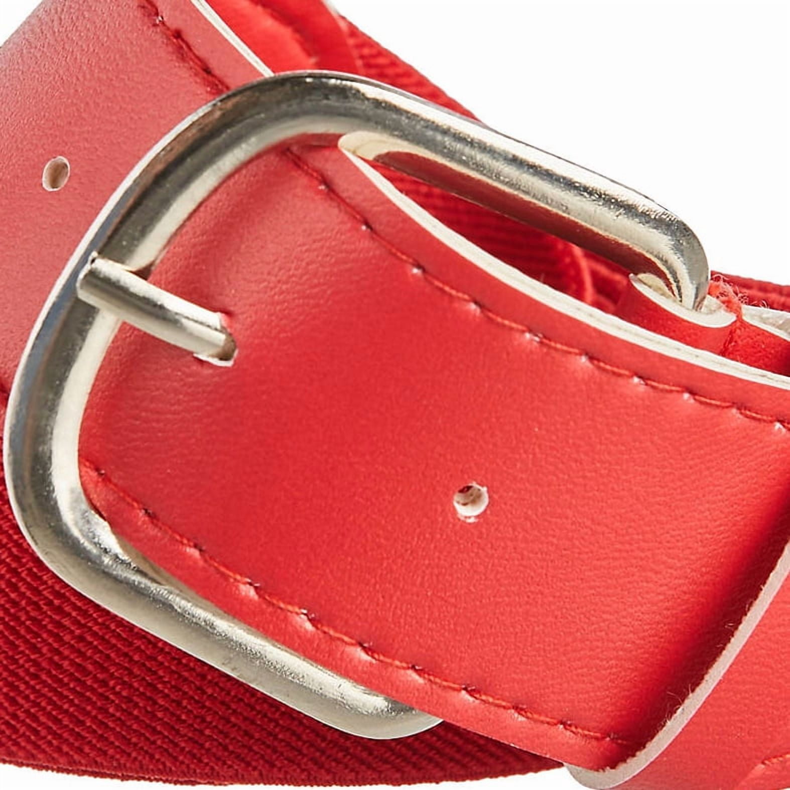 (2 pack) Easton Baseball Belt, Red, Youth Size