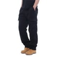 thumbnail image 3 of Biekopu Men Cargo Pants with Pockets Solid Color Loose Elastic Jogger Sweatpants Casual Trousers for Streetwear, 3 of 7