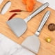 thumbnail image 4 of Stainless Steel Pancake Spatula | Hollow Handle Flipper for Griddle BBQ Teppanyaki | Steak & Baking Turner | Durable Grill Cooking Tool | Silver | 27.5x11.8x4cm | 1 Piece, 4 of 7