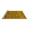 thumbnail image 2 of Ahgly Company Machine Washable Indoor Round Oriental Yellow Industrial Area Rugs, 5' Round, 2 of 4