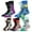 Style 1, variant on 5 Pairs Men's Novelty Happy Fun Dress Socks Colorful Funky Fancy Crazy Funny Casual Cotton Crew Socks for Women Men
