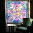 thumbnail image 4 of Green Fan Shaped Art Glass Window Film for Privacy and – Static Cling Sticker for Windows Doors Bathrooms Kitchens 50cm, 4 of 6