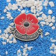 thumbnail image 3 of Red Poppy Pins Lest We Forget Enamel Poppy Brooch Pins For Women Flowers Broaches, 3 of 5