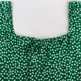 Chama Womens Square Neck Puff Sleeve Midi Dress Floral Print Tie Front ...
