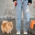 thumbnail image 2 of SDIGV Recogedor de excrementos para mascotas con 150 bolsas de basura para perros y gatos grandes y pequeños con dispensador de bolsas para excrementos incorporado, fácil de usar para recoge, 2 of 5