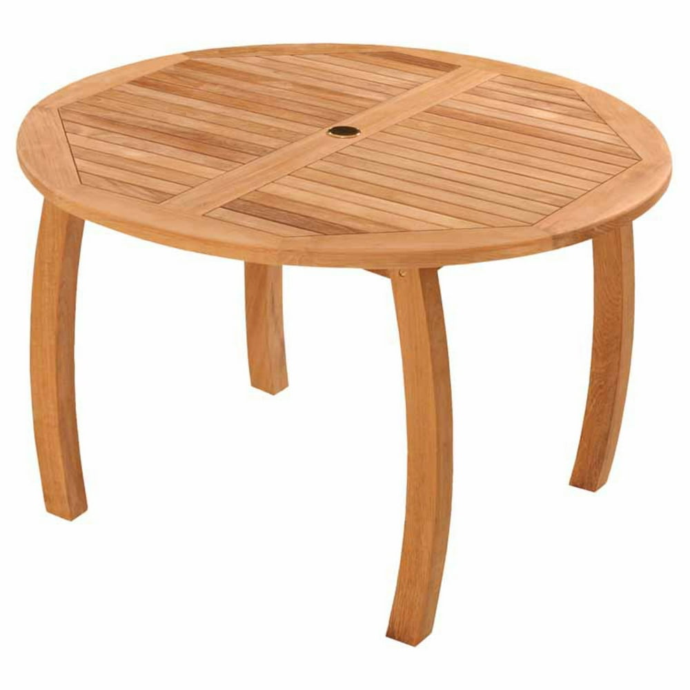 Tortuga Outdoor Jakarta 48 in Round Wood Patio Dining 