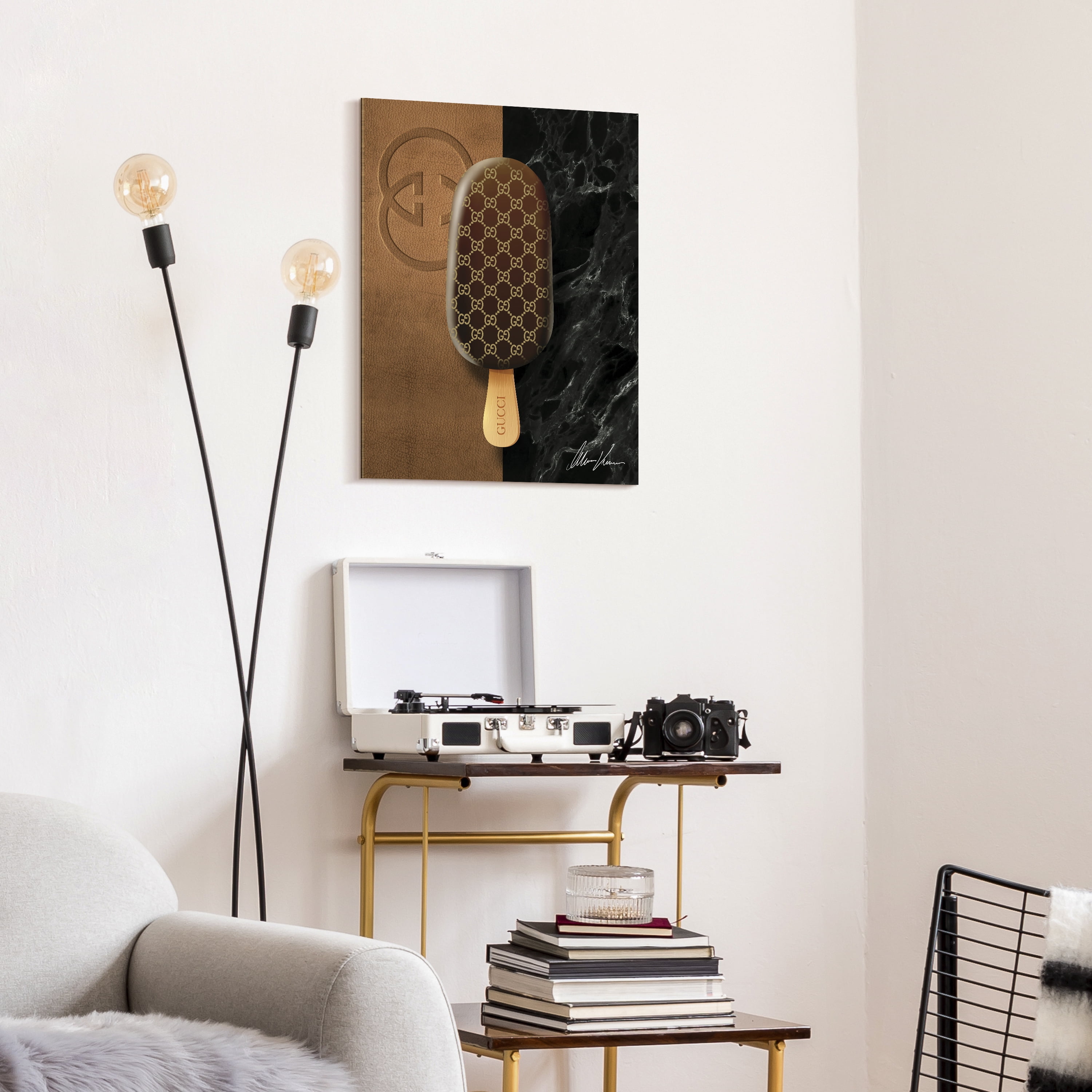 G Glamour Frameless Free Floating Tempered Glass Panel Graphic Wall Art , 18" x 24"