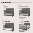 thumbnail image 4 of Child Craft Denman Crib, Dresser & Chest Nursery Set, 4-in-1 Convertible Crib, Midnight Gray, 3-Piece, 4 of 8