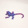 thumbnail image 4 of Lizard Toy Fully Articulated Flexible 3D Printed Figure Gradient Purple Blue Fidget Stress Relief Desk Decor for Adults Kids, 4 of 6