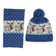 thumbnail image 1 of POINTERTECK Ensemble Chapeau Foulard Motif Cerf de Noël pour Enfants Automne et Hiver Chaud Garçons, 1 of 3