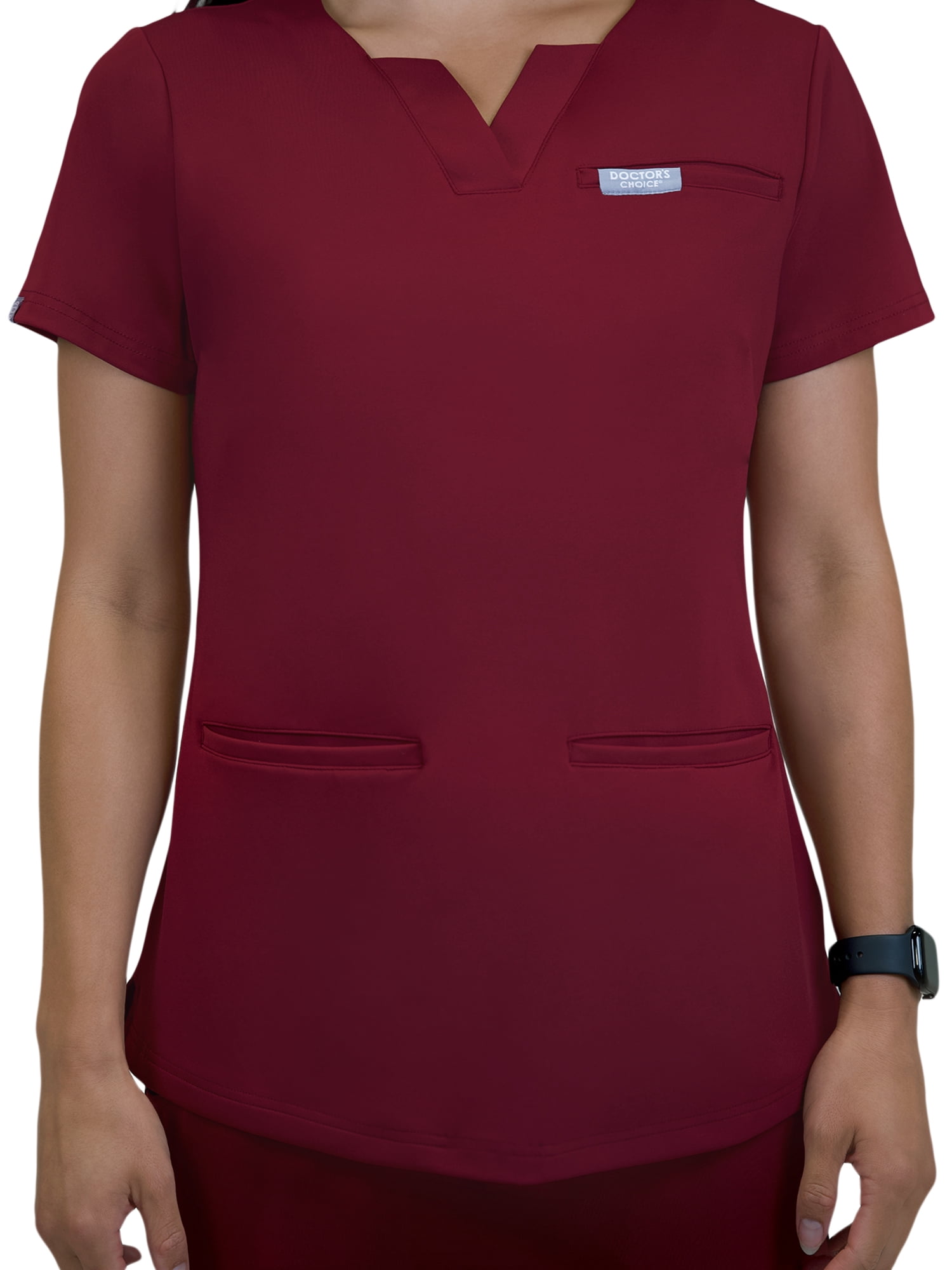 Doctor's Choice Pro Fit Antimicrobial Moisture Wicking Women's Scrub Top, 3 Pockets, Sizes S - XXXL