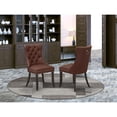 thumbnail image 2 of East West Furniture Parsons Dining Chairs - Burgundy faux leather Upholstered, Set of 2, 2 of 6
