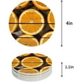 thumbnail image 1 of RYLABLUE Orange Set of 8 Round Coaster for Drinks, Absorbent Ceramic Stone Coasters Cup Mat with Cork Base for Home Kitchen Room Coffee Table Bar Decor, 1 of 5