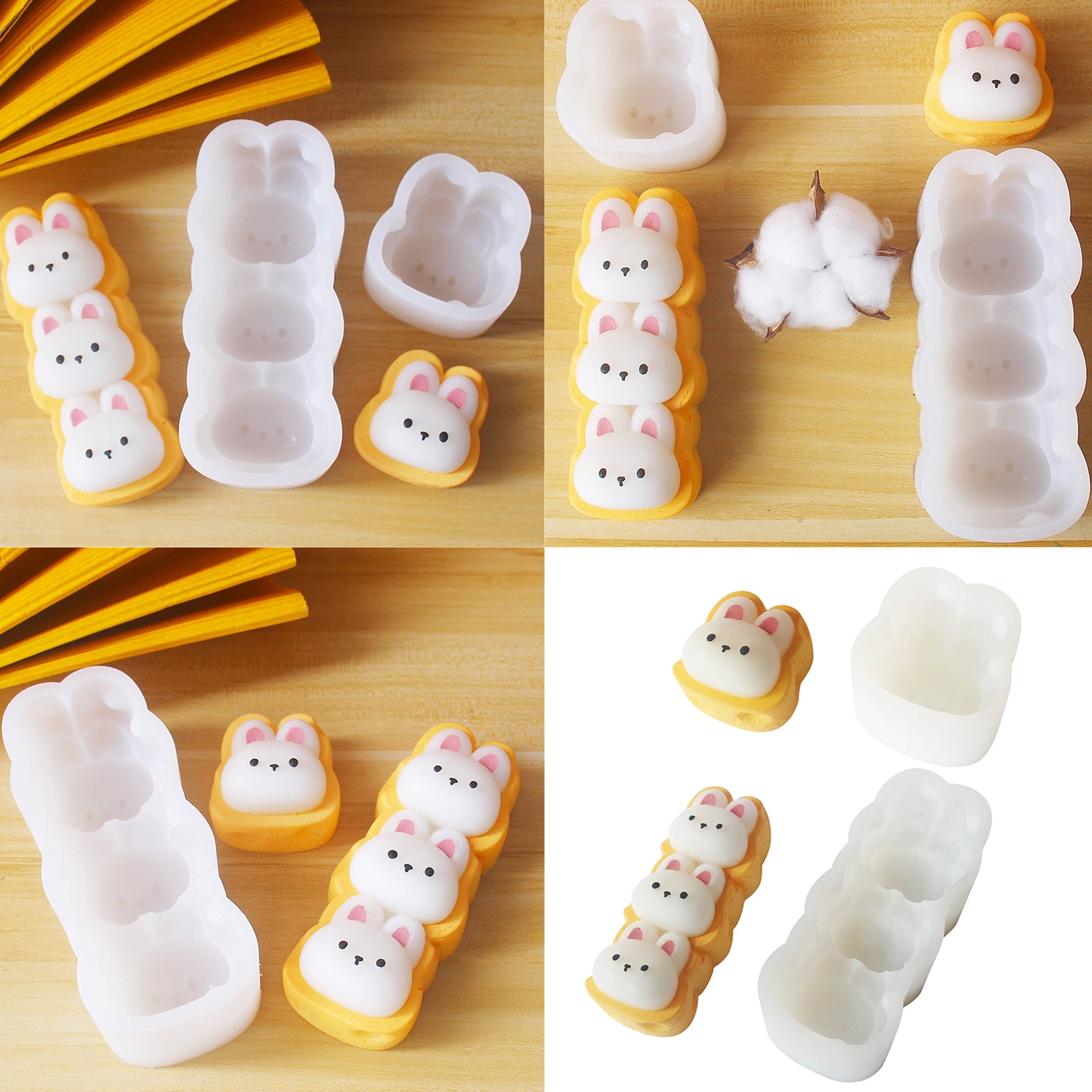 Multipurpose Rabbits Epoxy Molds Flexible Ornament Molds Rabbits Resin Moulds Suitable for Sweet and Handmade Present