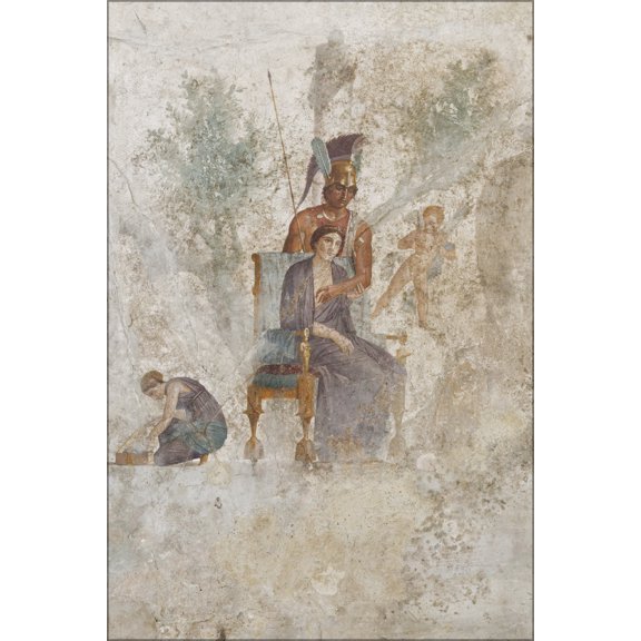 24"x36" Gallery Poster, Mars seduces Venus in presence of Eros 1st cent a.d. pompeii