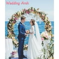 thumbnail image 2 of Black Metal Wedding Arch Backdrop Stand - 8FT Wide, 7FT High Balloon Arch Frame with Base for Wedding, Ceremony, Outdoor Garden, Climbing Plants, Event Decoration, 2 of 5