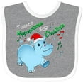 thumbnail image 3 of Inktastic I Want a Hippopotamus for Christmas Hippo in Santa Hat Boys or Girls Baby Bib, 3 of 4